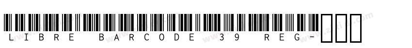Libre Barcode 39 Reg字体转换 Libre Barcode 39 Reg字体转换